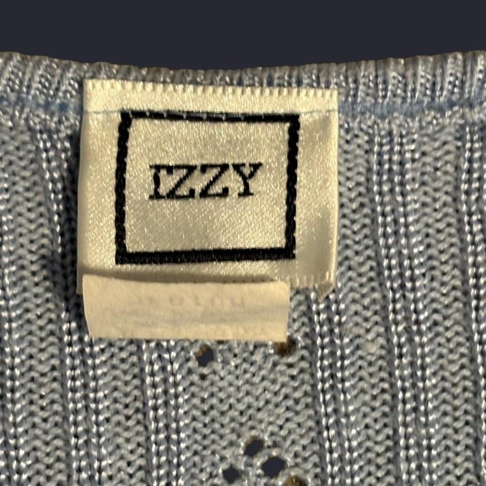 Vintage blue long sleeve sweater with ribbed detailing - Picture 3 of 8
